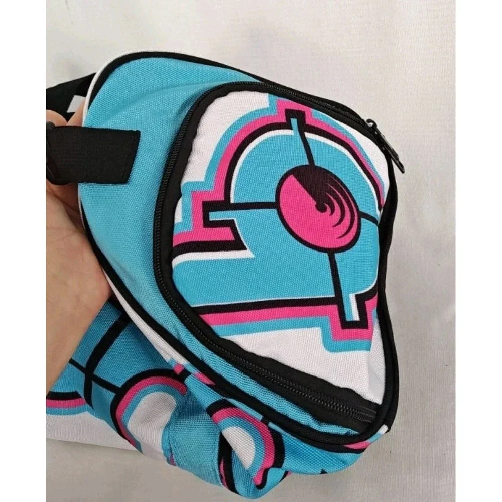 Bang Energy Drink‎ Promo Duffle Bag White Blue Pink Graphic Sporty Travel RARE!